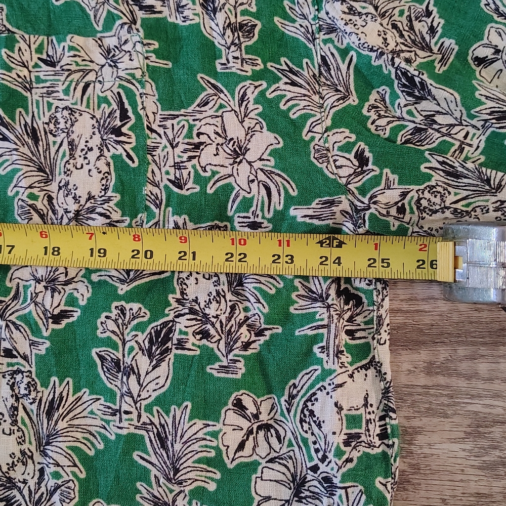 C&C‎ California Green Floral Blouse Size Xl - Picture 11 of 14
